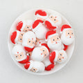 3D Christmas Santa Head Silicone Focal Beads