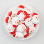 3D Christmas Santa Head Silicone Focal Beads