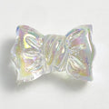 Transparent Bow Knot Acrylic Beads 14x26mm Iridescent 50pcs 6