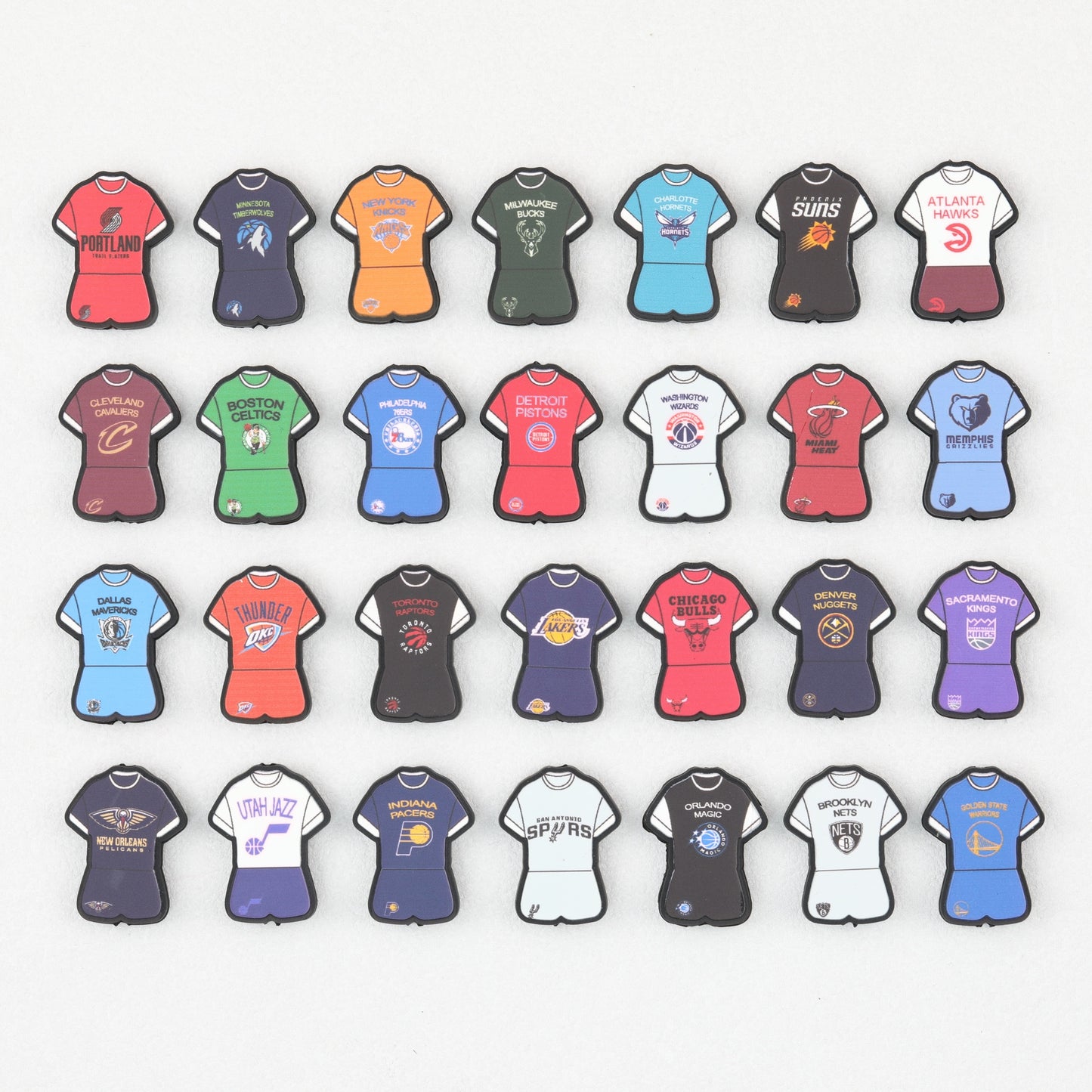 Sports Jersey Silicone Beads Basketball Team Uniform Printed 20pcs 3