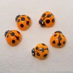 Colorful Ladybug Ceramic Beads 14mm Hand Painted Glazed 10pcs 4