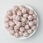 15mm Printed Silicone Beads with Nurse Ambulance and Floral Designs 50pcs - Love Flower