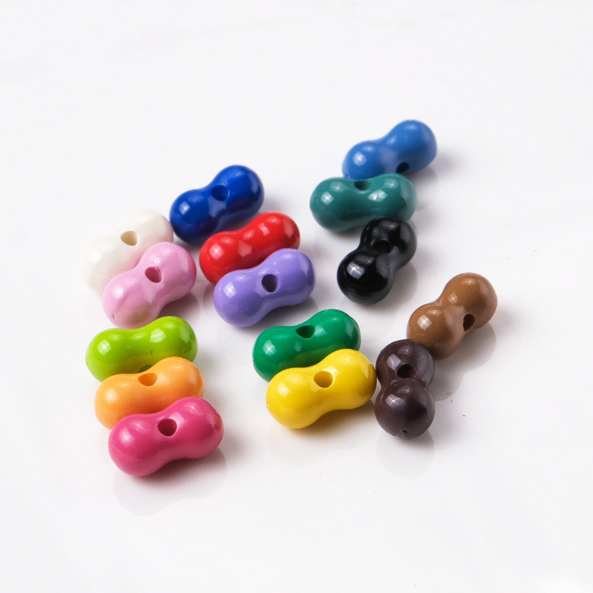Acrylic Bone Spacer Beads 6x11mm Baking Painted 100pcs