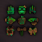 Silicone Focal Beads Teaching Learning Glow In The Dark School Icons 20pcs 2