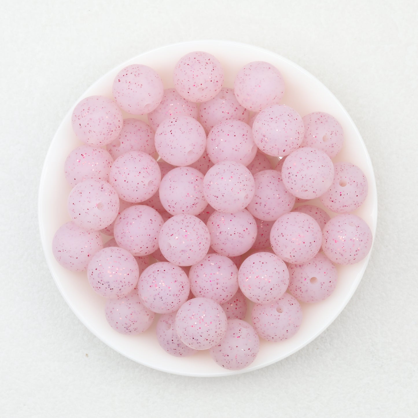 15mm Glitter Silicone Round Beads with 2.5mm Hole 50pcs 3