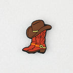 Western Style Brown Cowboy Boot Silicone Focal Beads 20pcs - Brown