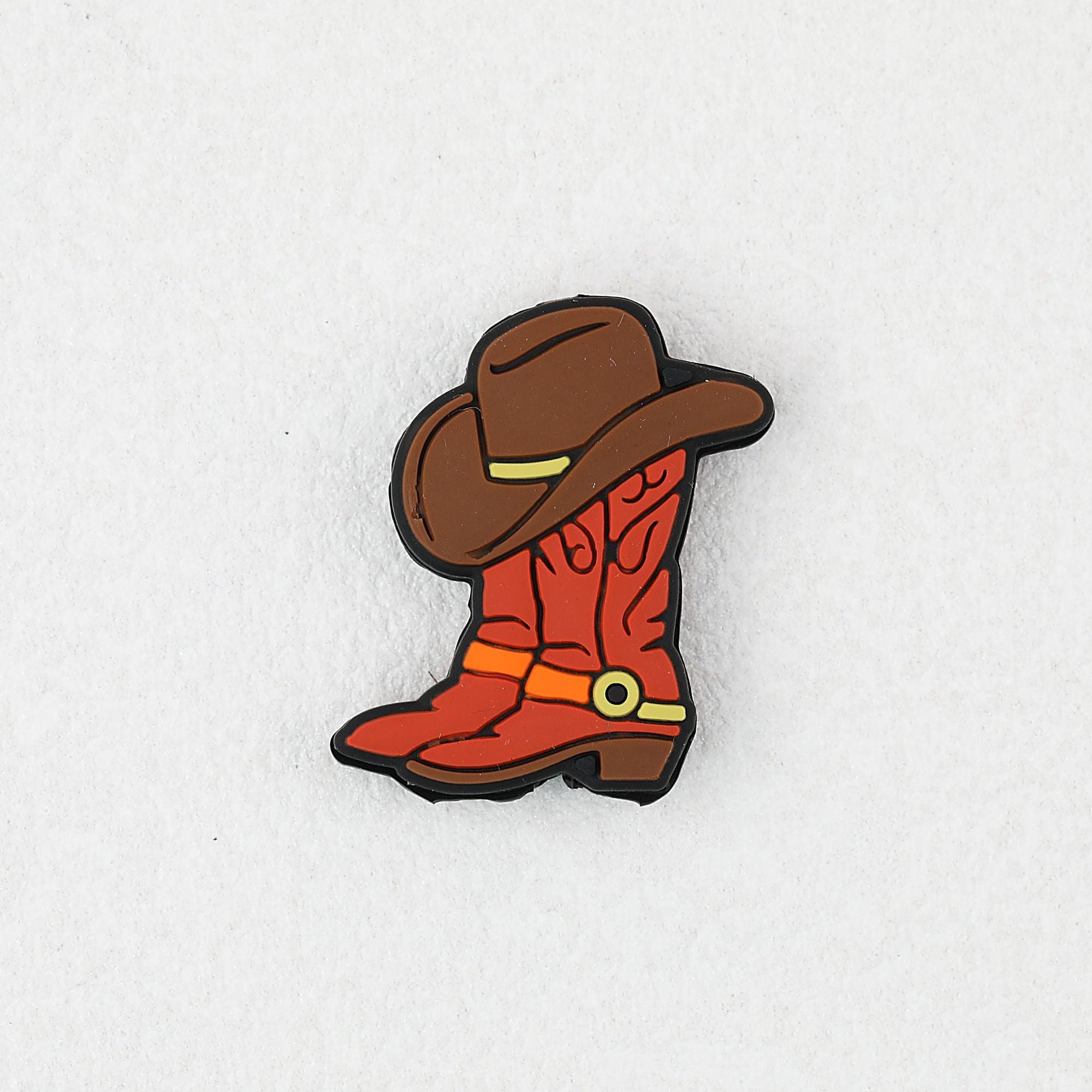Western Style Brown Cowboy Boot Silicone Focal Beads 20pcs - Brown