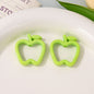 Colorful Apple Shape Acrylic Bead Frames 29.7x27mm 50pcs 12