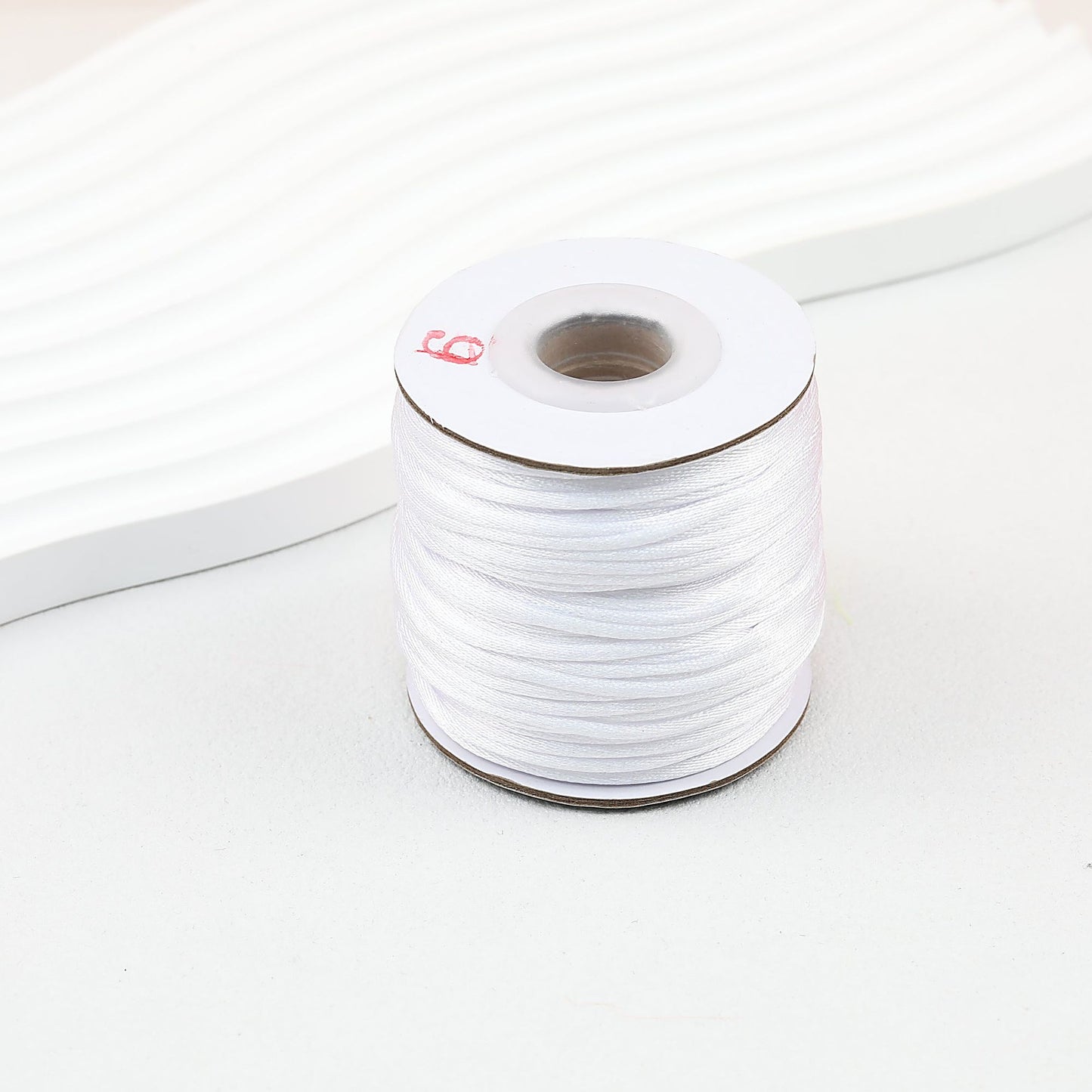 Nylon String Beading Cord 2mm Diameter Gold 38 Yards - #4 White