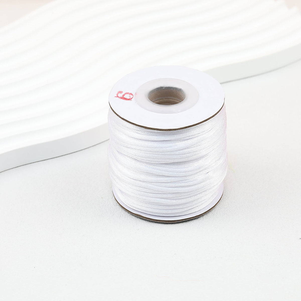 Nylon String Beading Cord 2mm Diameter Gold 38 Yards - #4 White