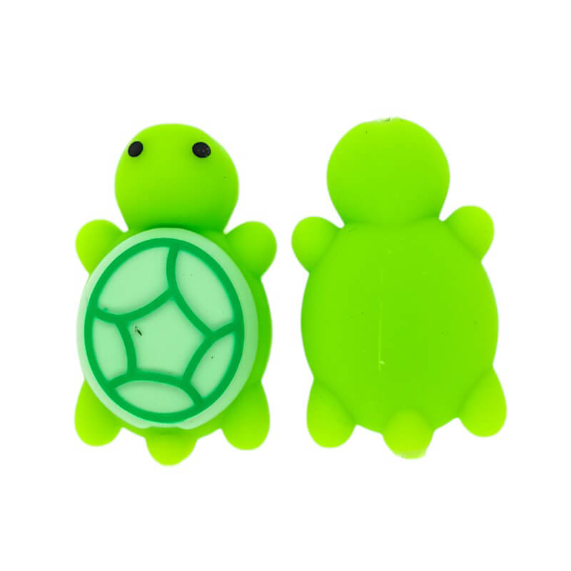 Silicone 3D Focal Beads Turtle Bright Geometric Shell