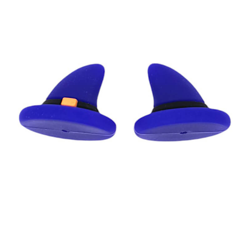 Silicone 3D Focal Beads Halloween Purple Sorcerer Hat With Orange Buckle