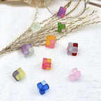 Matte Square Acrylic Beads 10-12mm Tetris Shape Mixed Colors 50pcs 3