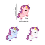 Silicone 3D Focal Beads Unicorn Pastel Colors Curly Manes 20pcs 9