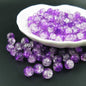 Crackle Glass Beads Round 10mm Dual Color Mixed 80pcs 20