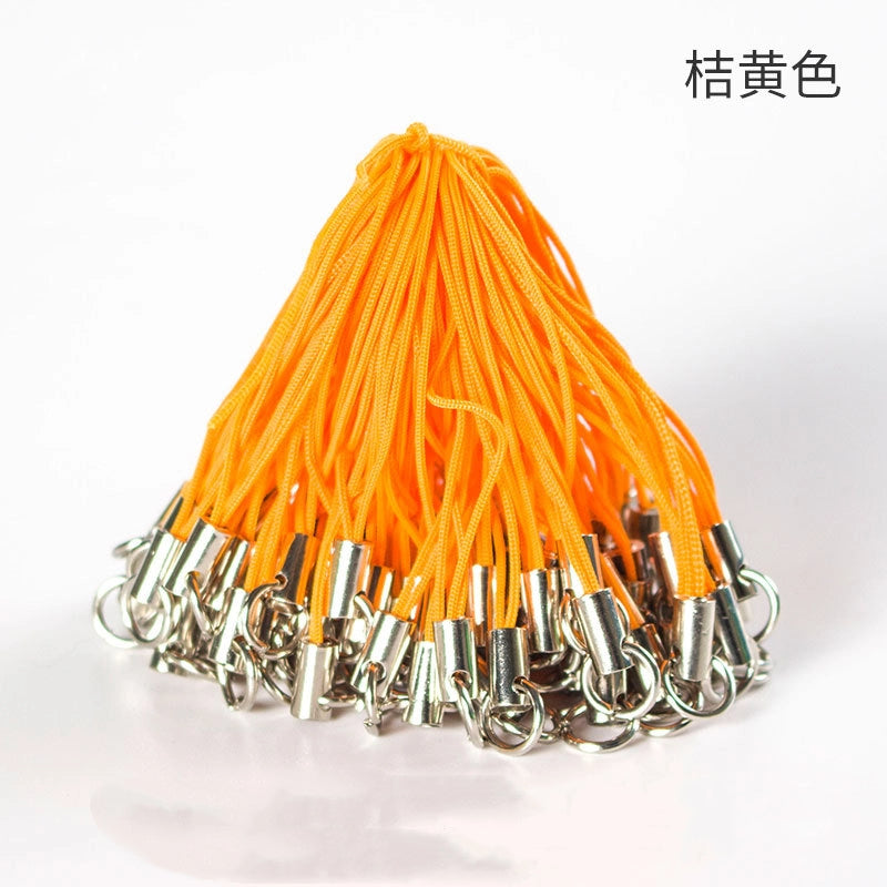 Polyester Iron Aluminum Phone Strap 58mm Colorful 100pcs 16