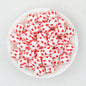 Valentine Theme 15mm Silicone Beads Printed Pattern 50pcs 3