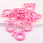Deep UV Color Plated Solid Color Mickey Ring Head Acrylic Beads 2pcs 9