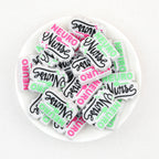 Green Pink Nurse Stethoscope Silicone Focal Beads 20Pcs  2