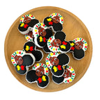 Silicone Focal Beads Juneteenth Afro Puff Girl With Red Yellow Bow 20pcs 2