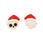 Silicone 3D Focal Beads Christmas Red White Skull Santa Hat 20Pcs