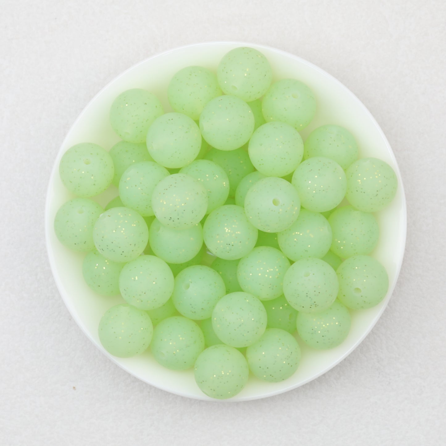 15mm Glitter Silicone Round Beads with 2.5mm Hole 50pcs 8