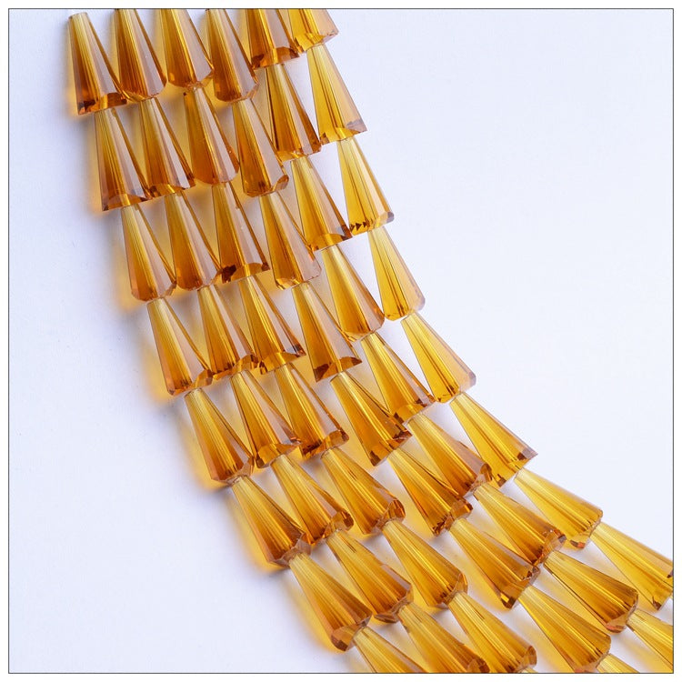 Tapered Transparent Glass Beads 4mm 8mm Plum Tint 700pcs 10 Strands 23