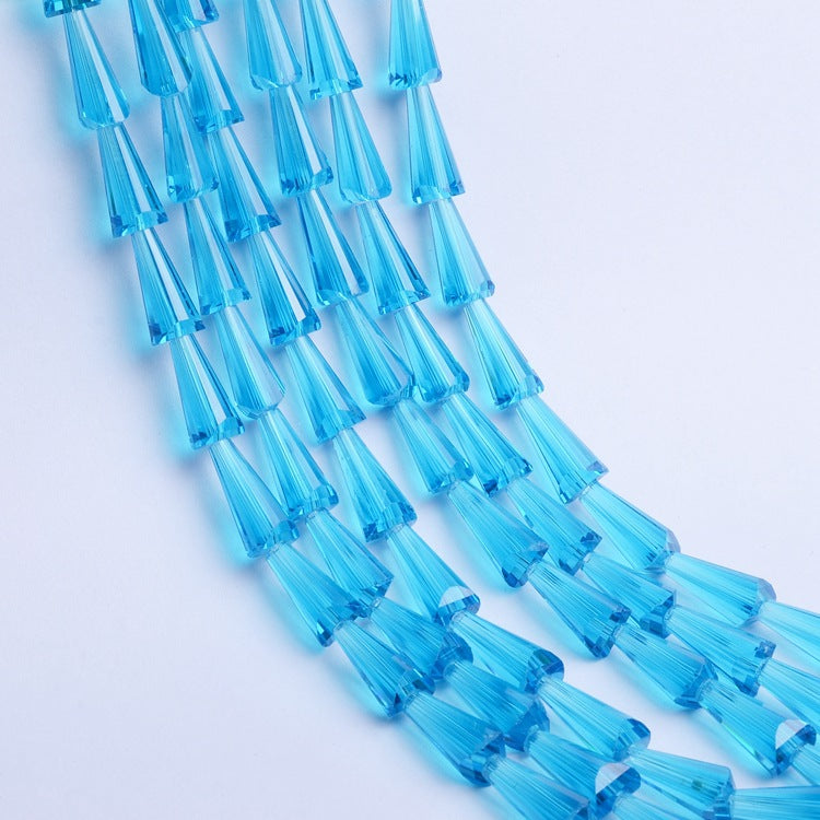Tapered Transparent Glass Beads 4mm 8mm Plum Tint 700pcs 10 Strands 27