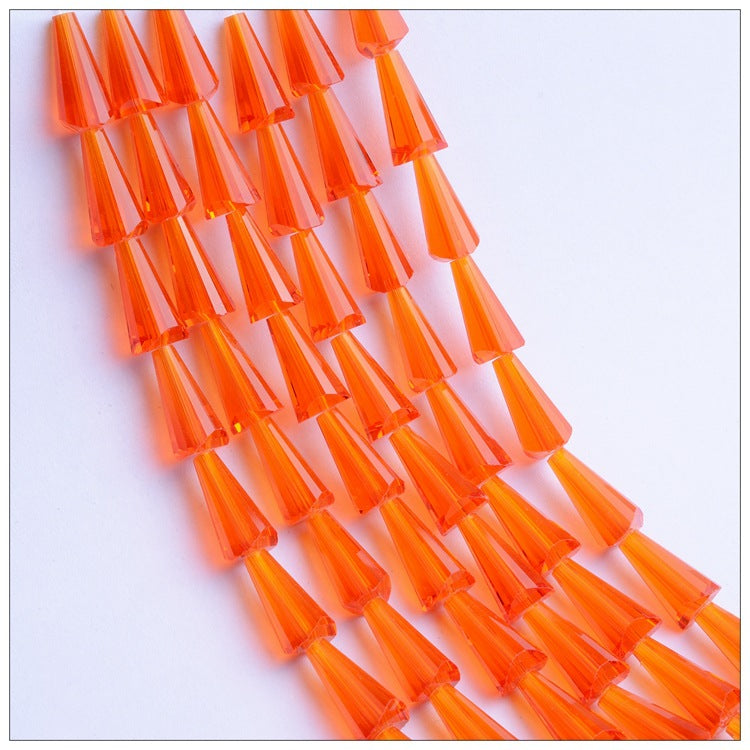 Tapered Transparent Glass Beads 4mm 8mm Plum Tint 700pcs 10 Strands 30