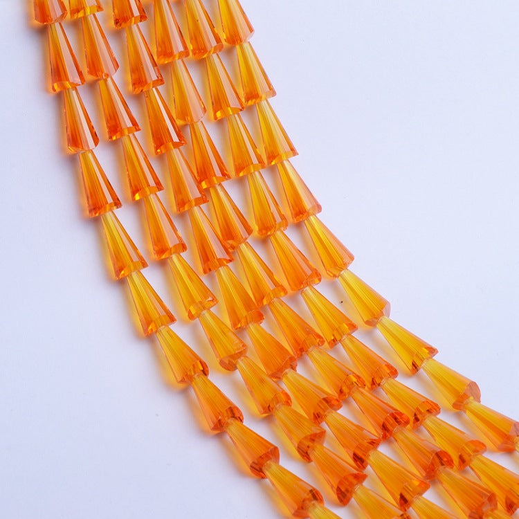 Tapered Transparent Glass Beads 4mm 8mm Plum Tint 700pcs 10 Strands 28