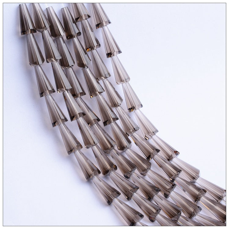 Tapered Transparent Glass Beads 4mm 8mm Plum Tint 700pcs 10 Strands 25