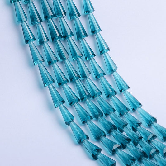 Tapered Transparent Glass Beads 4mm 8mm Plum Tint 700pcs 10 Strands 2