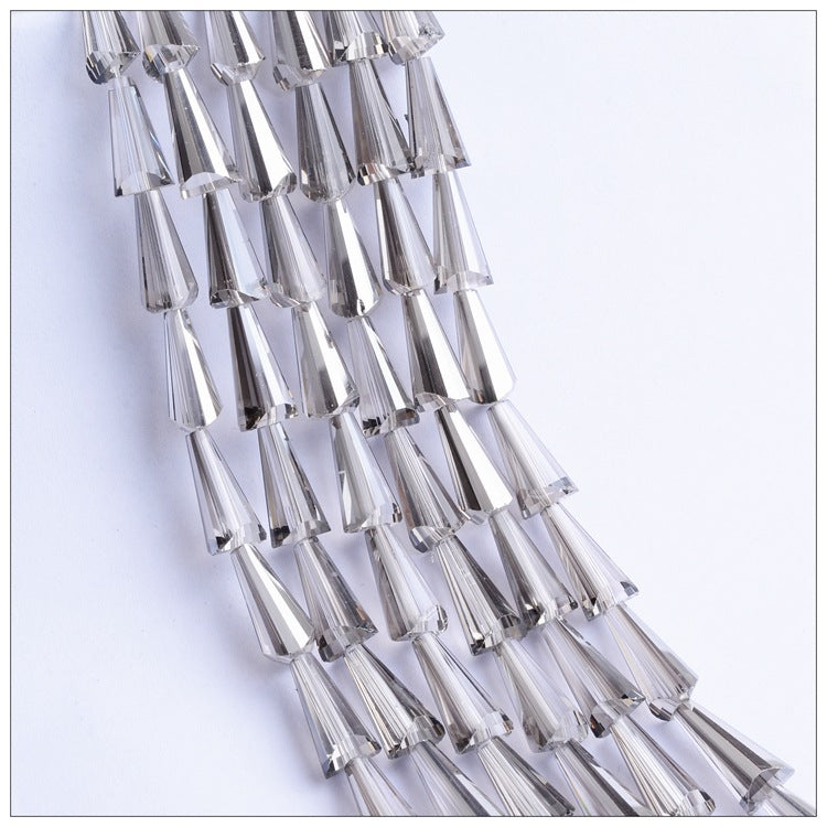Tapered Transparent Glass Beads 4mm 8mm Plum Tint 700pcs 10 Strands 16