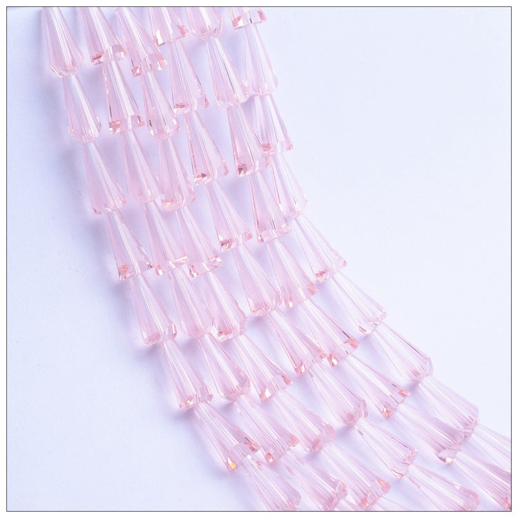 Tapered Transparent Glass Beads 4mm 8mm Plum Tint 700pcs 10 Strands 31
