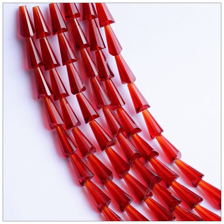 Tapered Transparent Glass Beads 4mm 8mm Plum Tint 700pcs 10 Strands 3