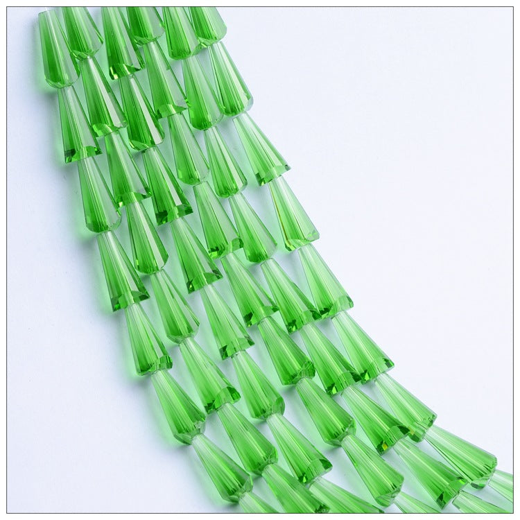 Tapered Transparent Glass Beads 4mm 8mm Plum Tint 700pcs 10 Strands 19