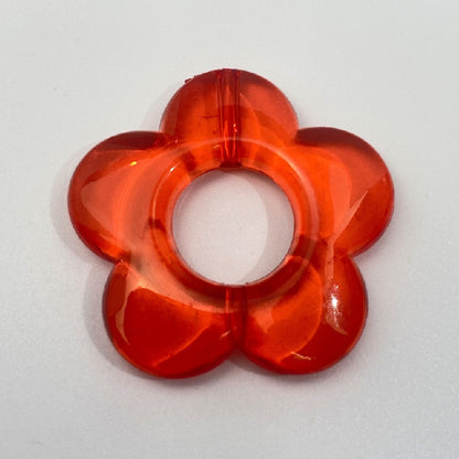 Transparent Hollow Flower Acrylic Beads 19mm Colorful 40pcs 11