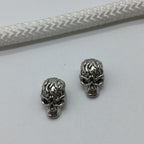 Skull Metal Beads 13mm Wrinkled Head Large Hole Zinc Alloy 100pcs
