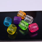 Transparent Acrylic Beads 12mm Large Hole Plastic Dreadlock 100pcs