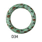 65mm Printed Silicone Beads Round Rings Floral Animal Spots Prints 40