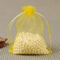 Organza Drawstring Bags Rectangular 10x15cm Solid Color 100pcs