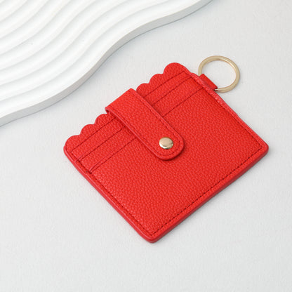 PU Card Holder Keychain Multi Patterned