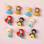 Silicone 3D Focal Beads Princess Smiling Face Colorful Design 2