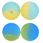 12mm 15mm Double Color Glow in Dark Silicone Beads Smooth Matte 20pcs 5