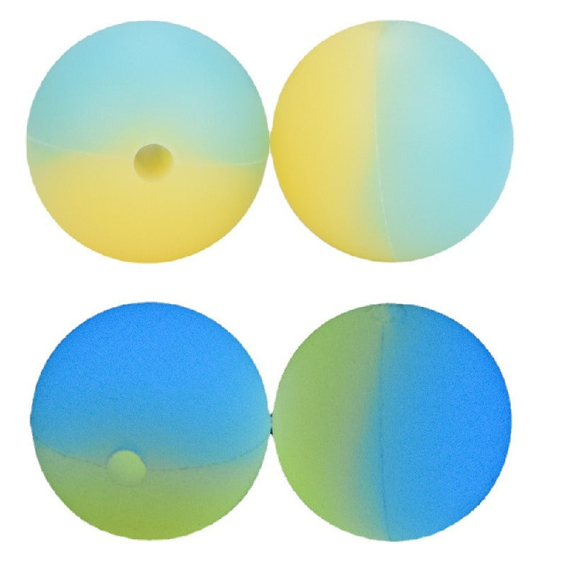 12mm 15mm Double Color Glow in Dark Silicone Beads Smooth Matte 20pcs 5