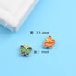 Butterfly Metal Beads 13mm Painted Double-Sided Zinc Alloy 10pcs 5