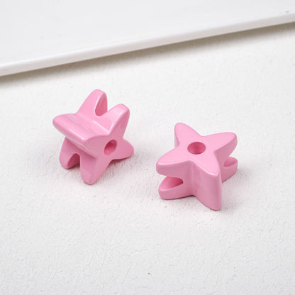 Glossy Clover Shaped Acrylic Beads 25x24x14mm Hole 6mm 20pcs 16