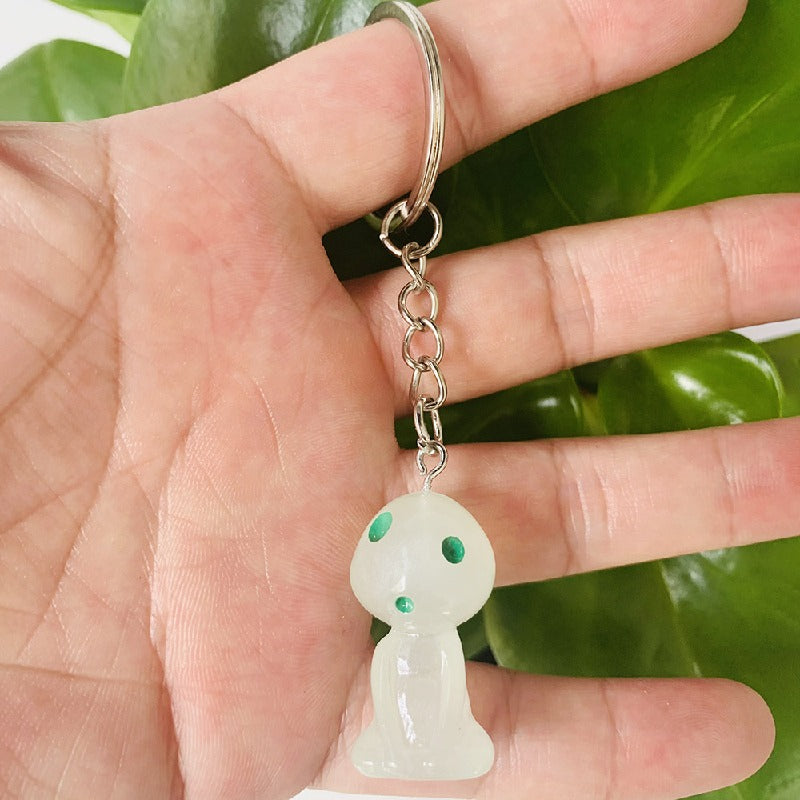 Glow in the Dark Resin Alien Keychain Quirky Green Light 11