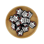 Silicone Focal Beads Georgia Bulldogs Fierce Mascot Red Collar 20pcs 2