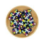 Silicone Focal Beads Come As You Are Colorful Positive Text 20pcs 2